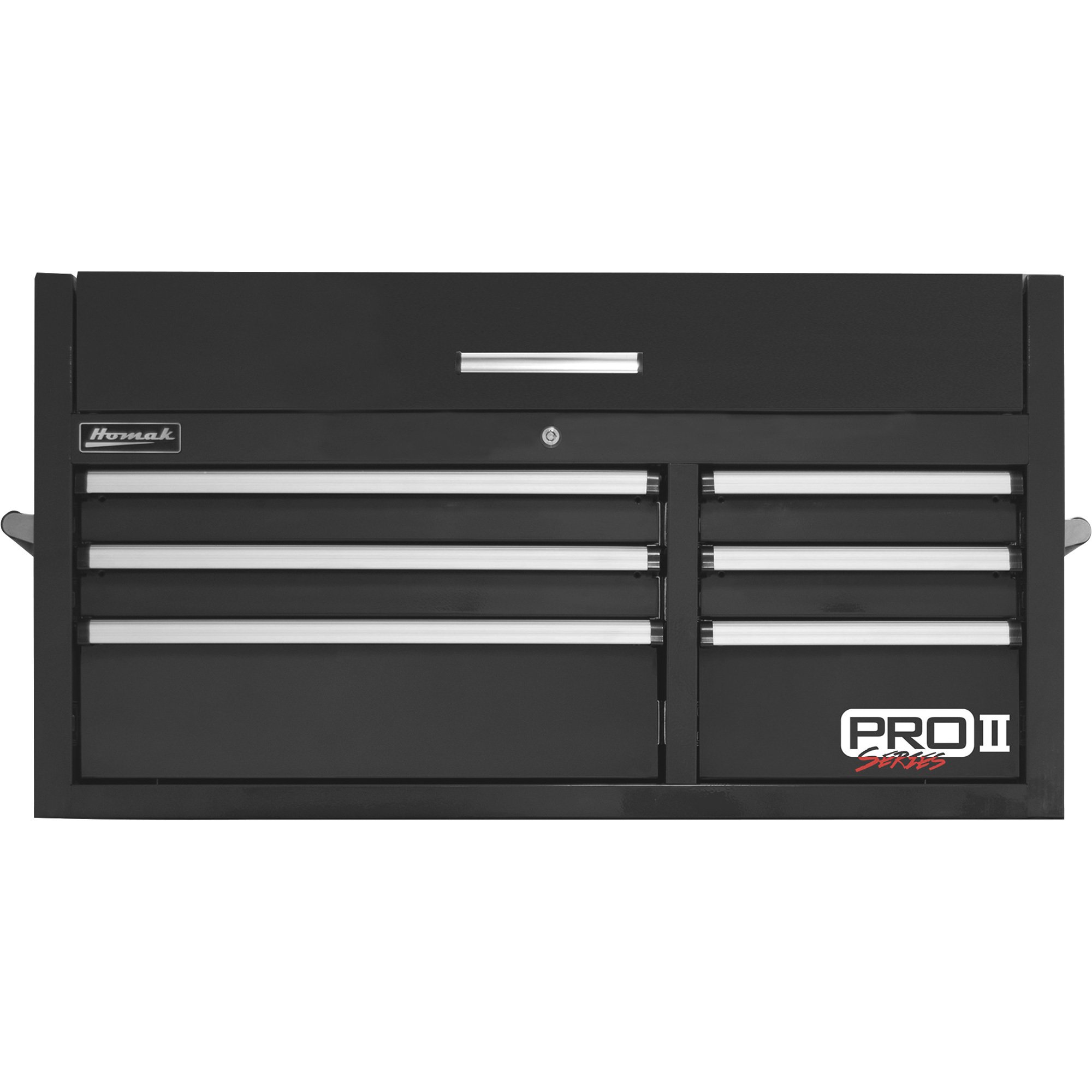 Homak 41in. Pro II 6-Drawer Top Tool Chest — 13,293 Cu. In. of Storage, 40.5in.W x 24.25in.D x 21.375in.H